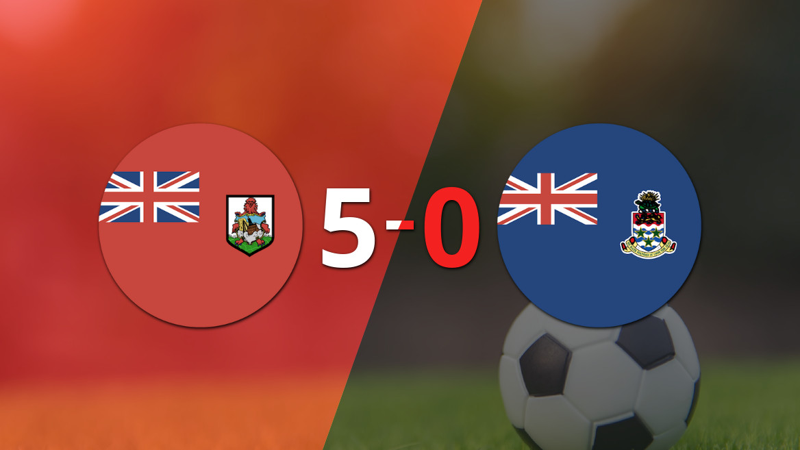 Goleada de Bermudas 5 a 0 sobre Islas Caimán