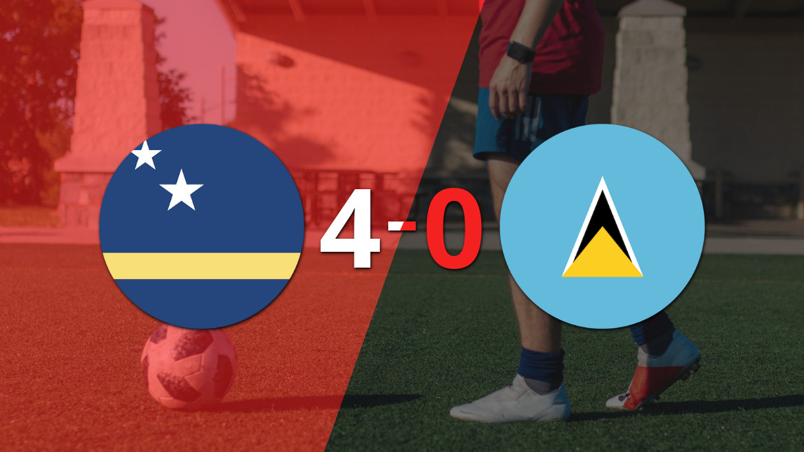 Gervane Kastaneer brilla con un hat-trick en la contundente victoria de Curazao sobre Santa Lucía