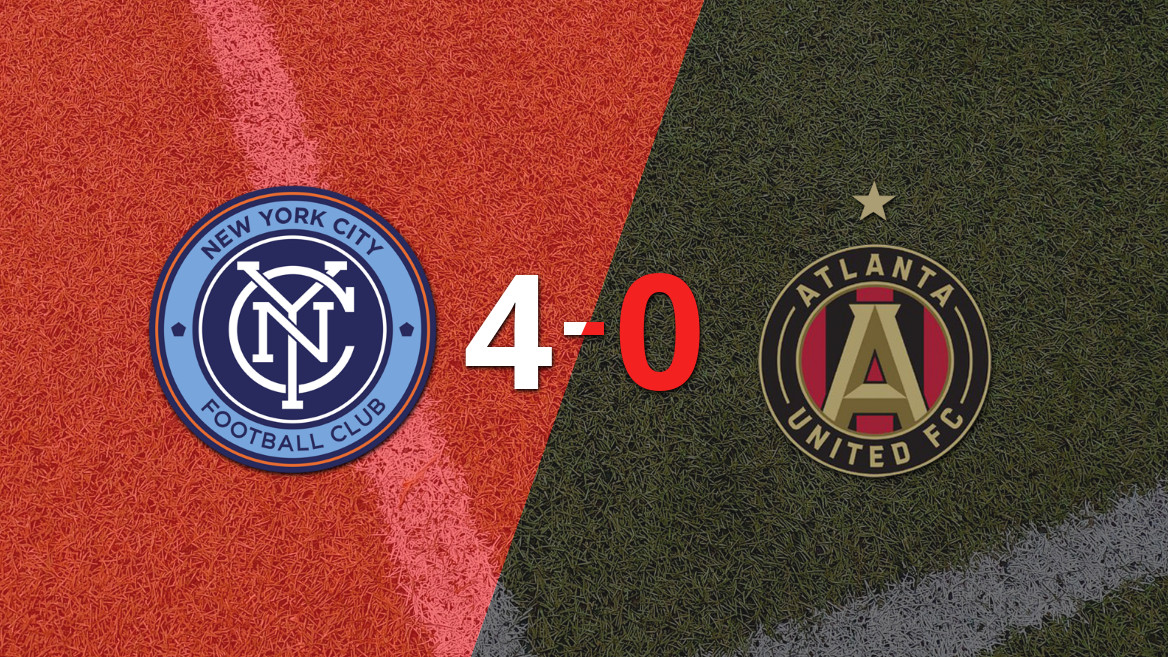 New York City FC vence Atlanta United com goleada de 4-0