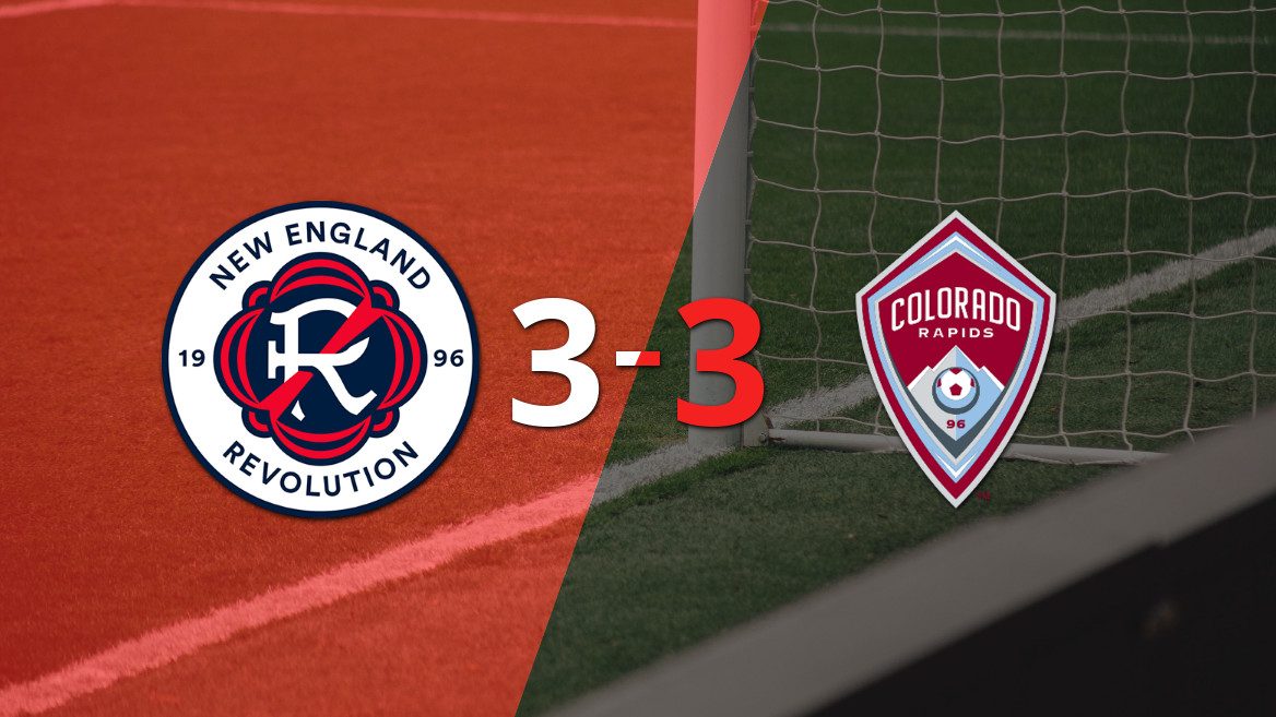 Continuidad en la emoción: New England Revolution igualó 3-3 con Colorado Rapids