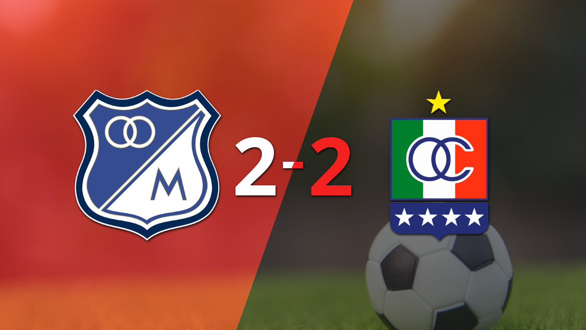 Empate vibrante entre Millonarios y Once Caldas en el Campín