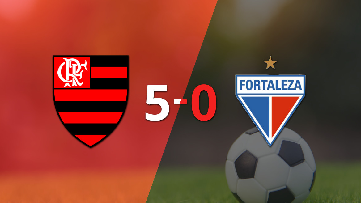 Flamengo aplasta a Fortaleza con doblete de Luiz Araújo