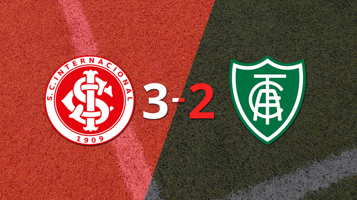 Victoria del Internacional ante América-MG en un duelo emocionante