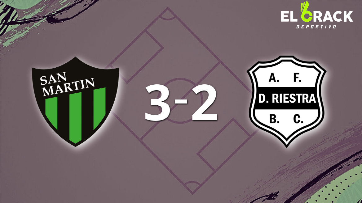 Horacio Tijanovich anota doblete en la victoria por 3 a 2 de San Martín (SJ) sobre Dep. Riestra