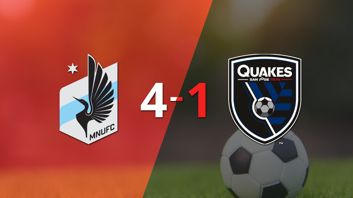 Minnesota United Domina com Vitória de 4 a 1 sobre San José Earthquakes