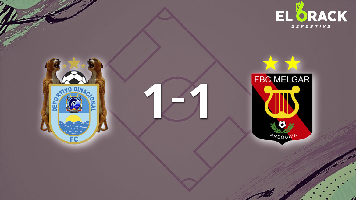 Deportivo Binacional resolvió su juego de la fecha 19 con un empate 1-1 frente a Melgar