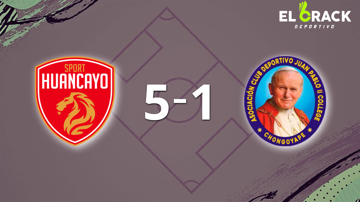 Sport Huancayo goleó 5-1 a Juan Pablo II con doblete de Marlon de Jesús