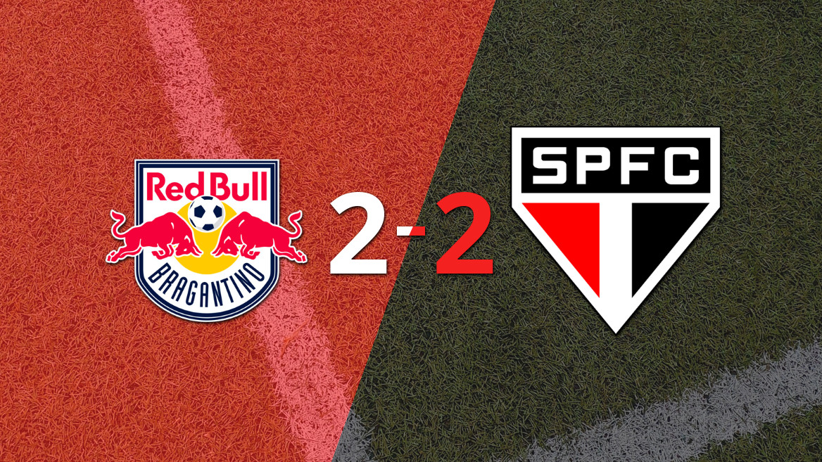 André Silva brilla con un doblete en el empate entre São Paulo y RB Bragantino