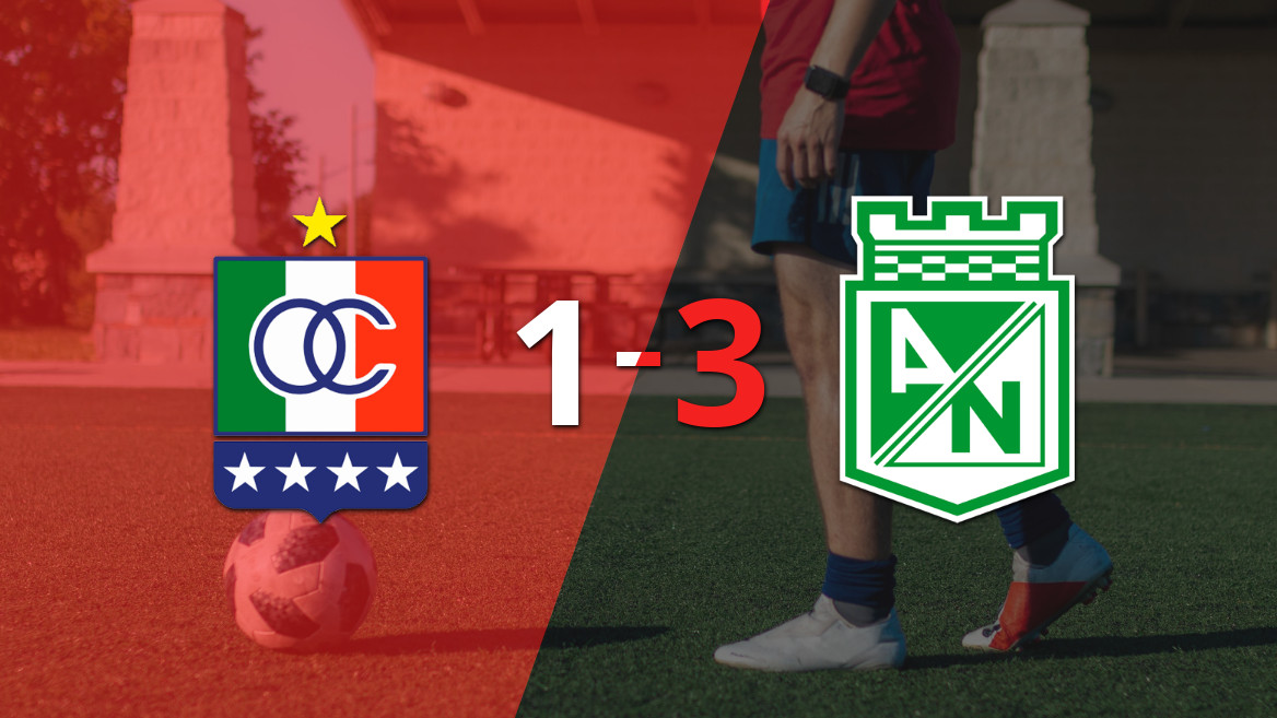 At. Nacional secures a vital victory over Once Caldas with a score of 3-1