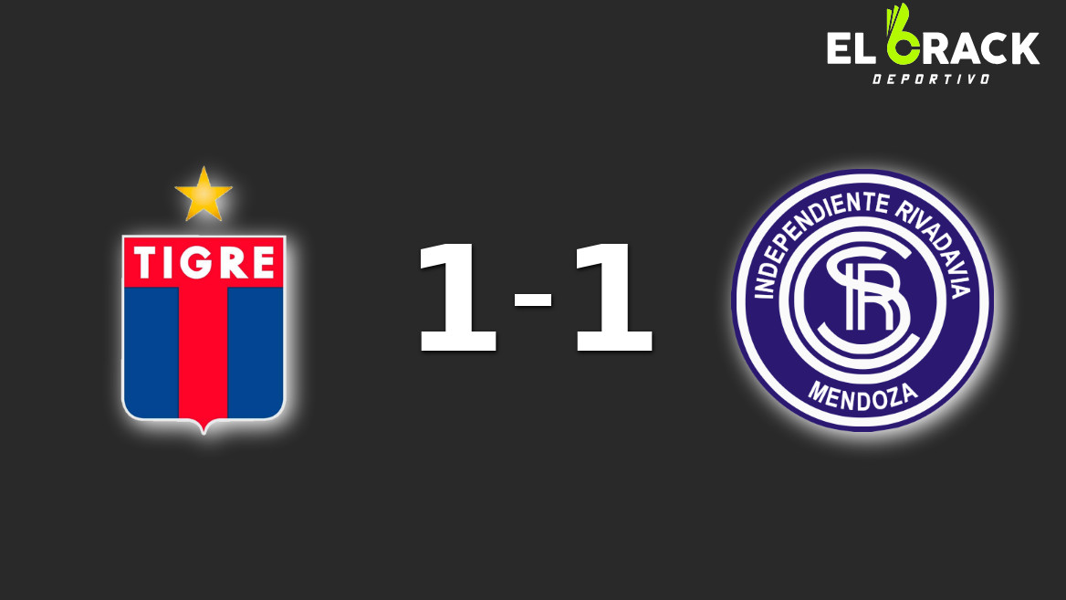 Sobre el final, Braian Martínez marcó el gol del empate entre Tigre y Independiente Riv. (M)