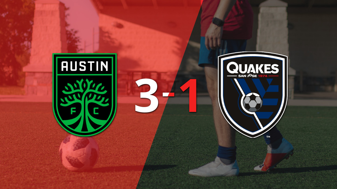 Austin FC Dominates San José Earthquakes with a 3-1 Victory