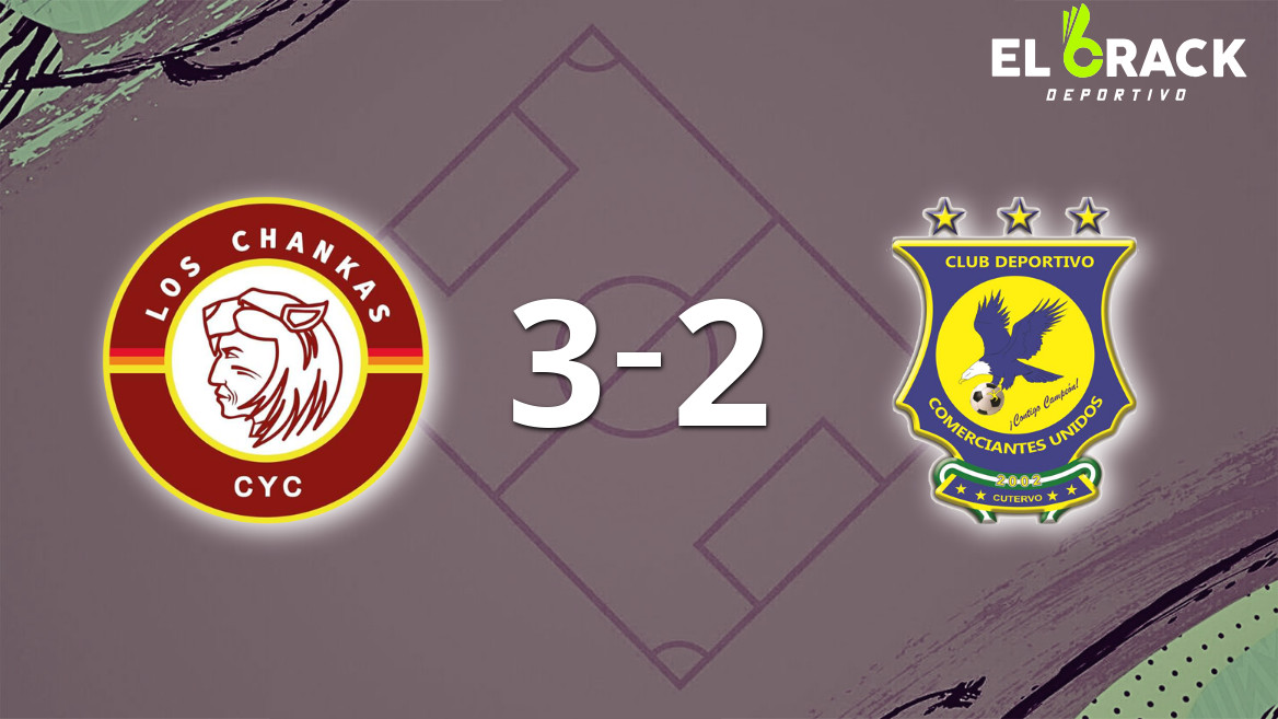 Partido de alta intensidad concluye con Los Chankas superando a Comerciantes Unidos 3-2