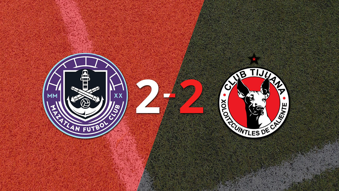 Nicolás Benedetti brilha com dois gols em empate entre Mazatlán e Tijuana