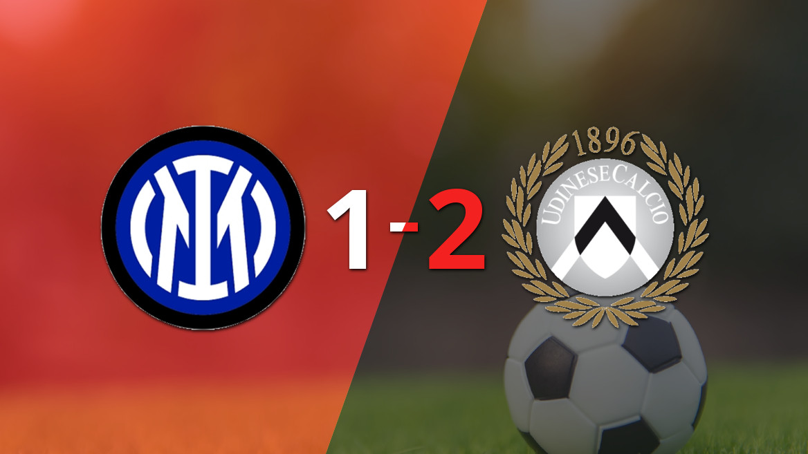 Udinese supera a Inter con una notable remontada 2-1