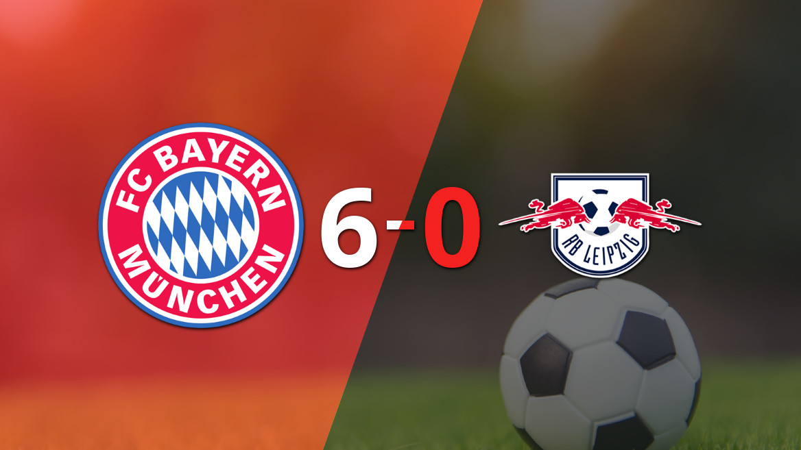 Bayern Múnich domina a RB Leipzig con un demoledor 6-0