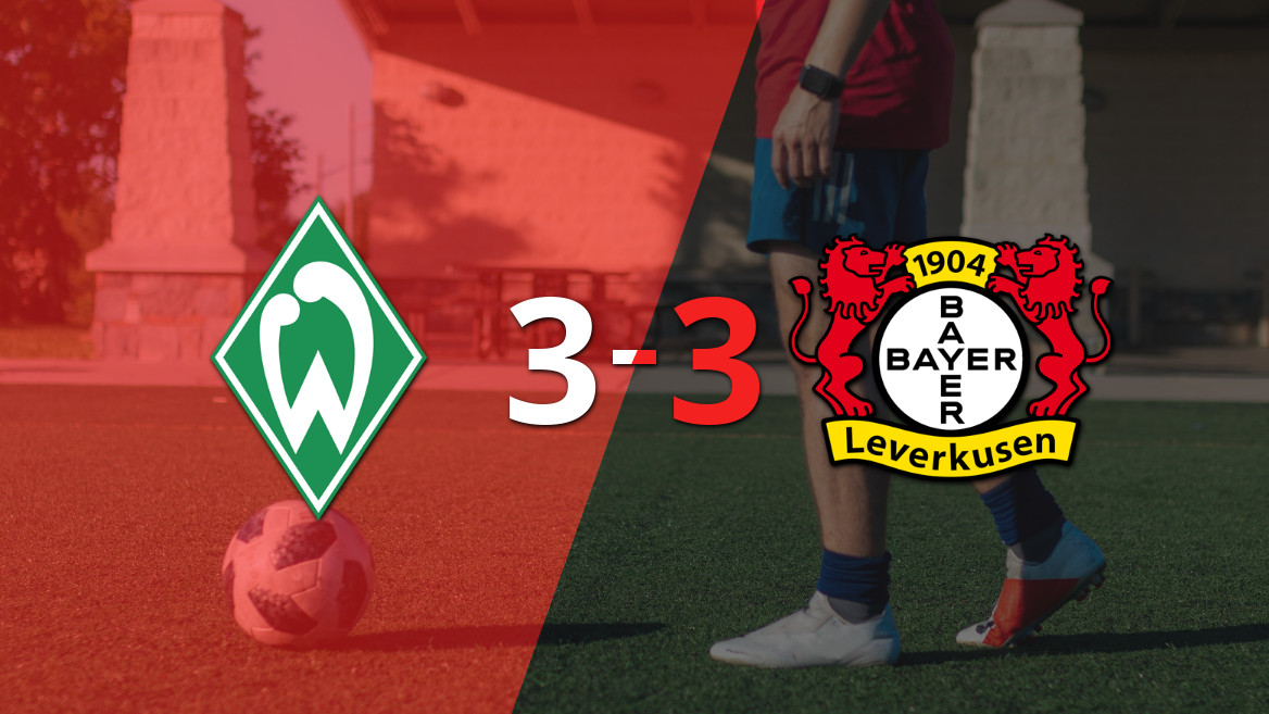 Bayer Leverkusen e Werder Bremen empatam em emocionante partida