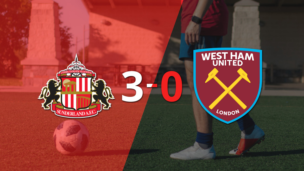 Sunderland vence West Ham United por 3 a 0