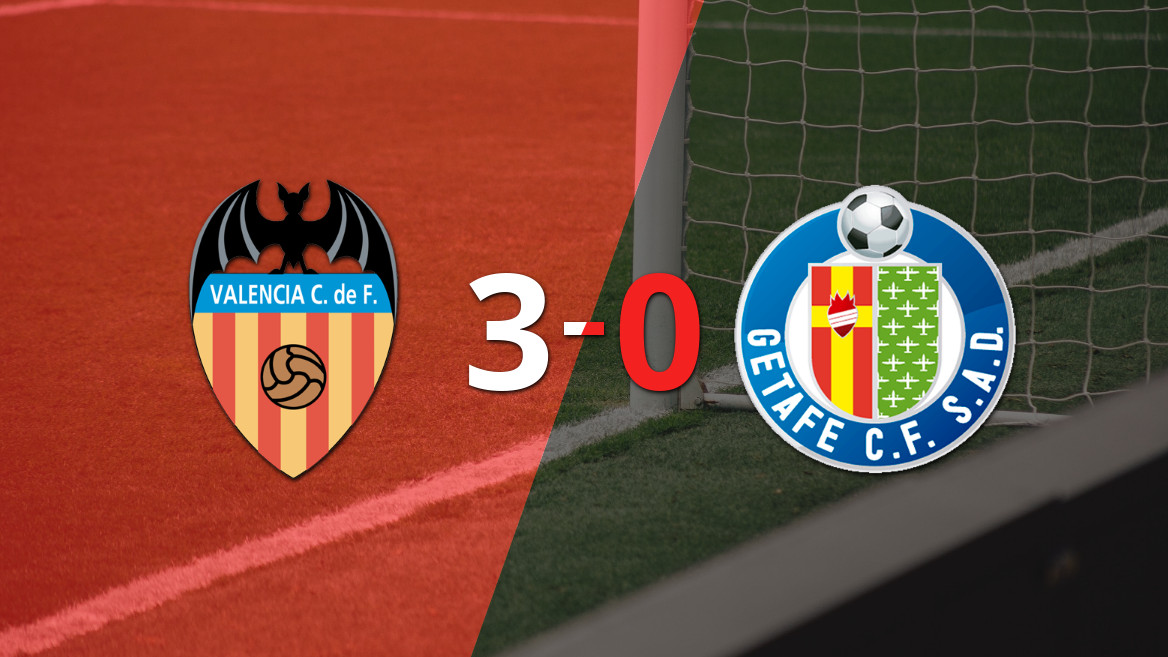 Victoria contundente del Valencia ante el Getafe