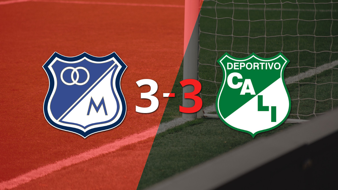 Millonarios e Deportivo Cali empatam em emocionante Clássico Añejo no Estádio El Campín