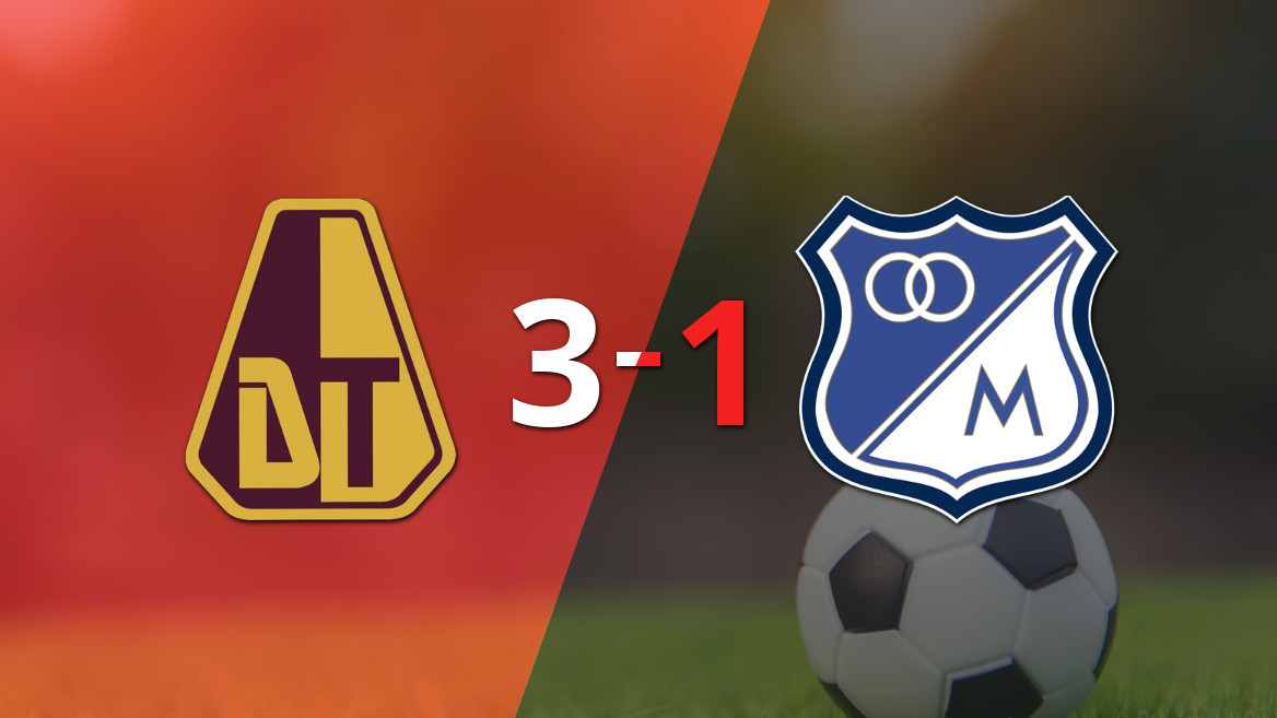 Tolima se impone a Millonarios con un contundente 3-1