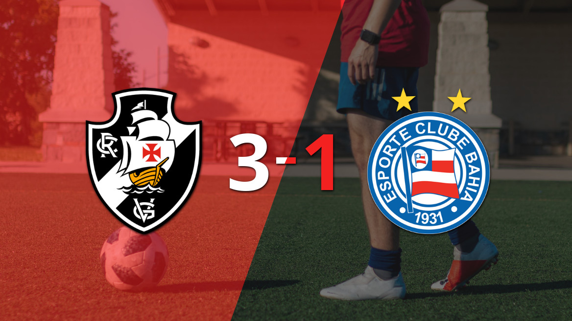 Vasco da Gama arrasó a Bahia y selló un convincente triunfo 3 a 1