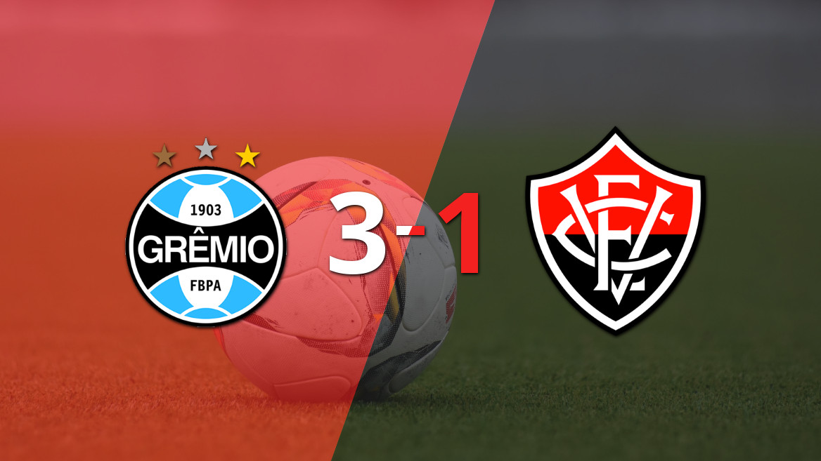 Grêmio logra una victoria convincente sobre Vitória en el Brasileirao