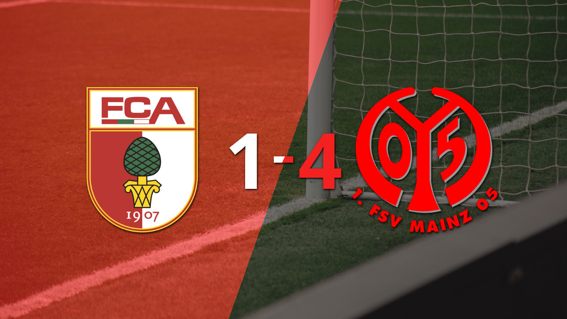 Mainz impõe derrota contundente ao Augsburg com 4 a 1