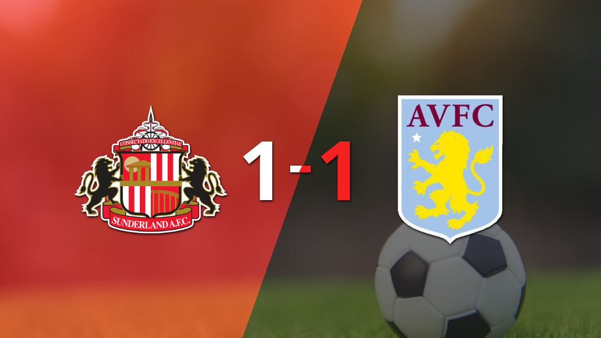 Sunderland e Aston Villa empatam em 1-1 na 5ª rodada da Premier League