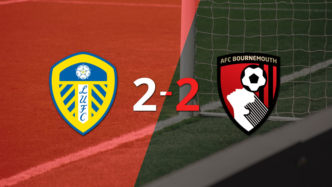 Bournemouth y Leeds United firman un emocionante empate 2-2
