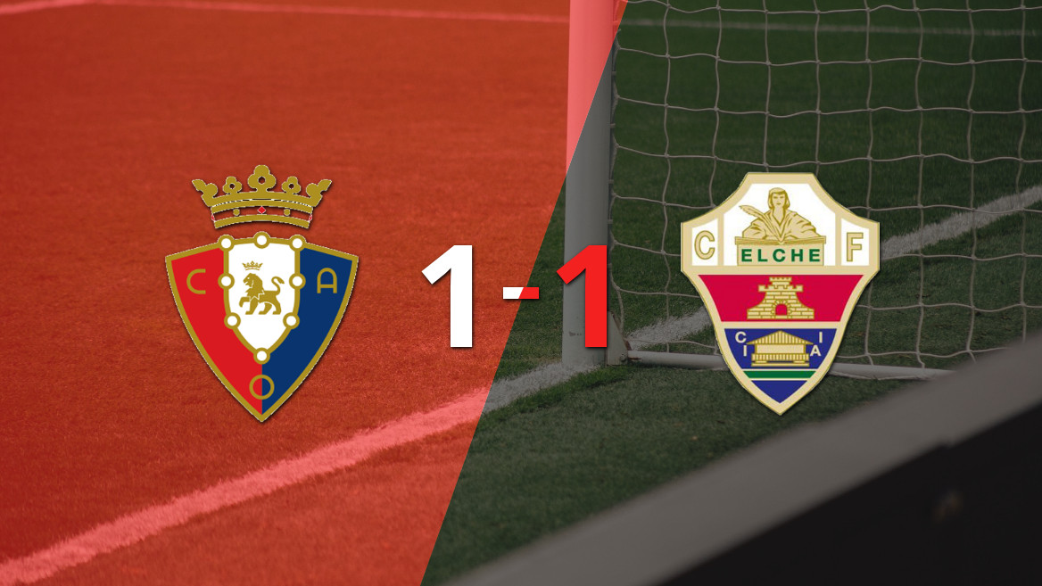 Empate emocionante entre Osasuna e Elche com gol no último minuto