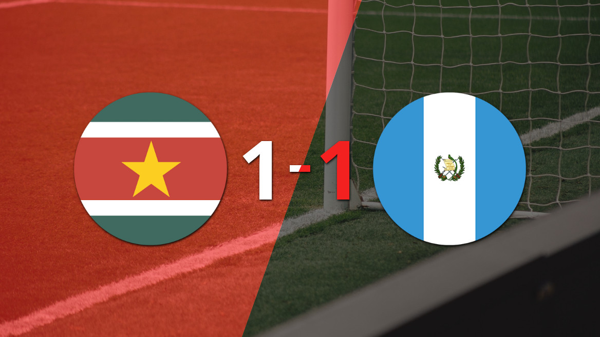 Empate emocionante entre Surinam e Guatemala