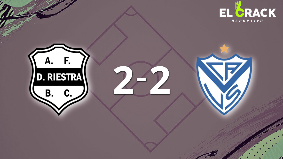 Sobre el final, Mateo Ramírez marcó el gol del empate entre Dep. Riestra y Vélez