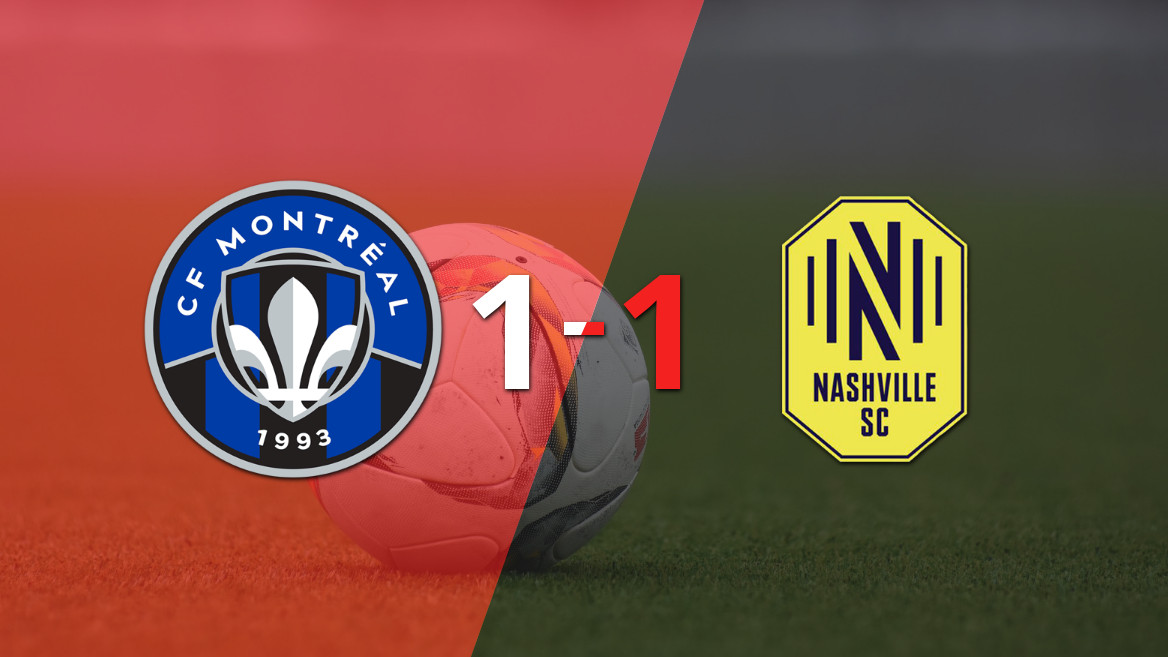 Reparto de puntos entre CF Montréal y Nashville SC en un emocionante empate