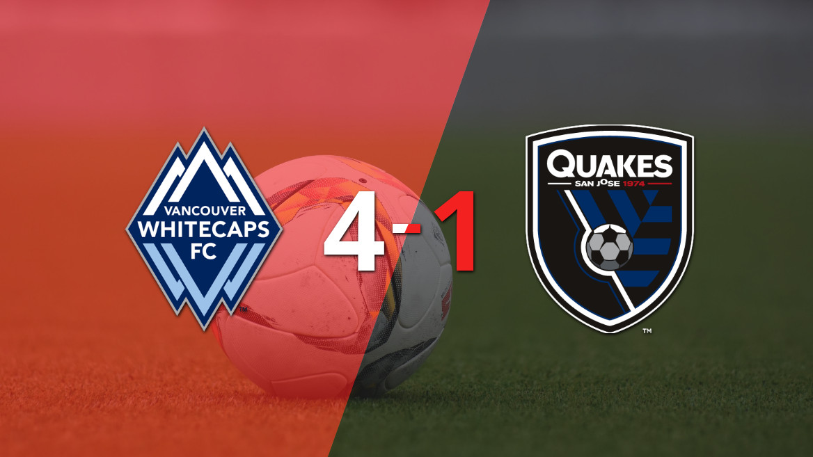 Sebastian Berhalter marca dois gols na vitória contundente do Vancouver Whitecaps FC sobre o San José Earthquakes