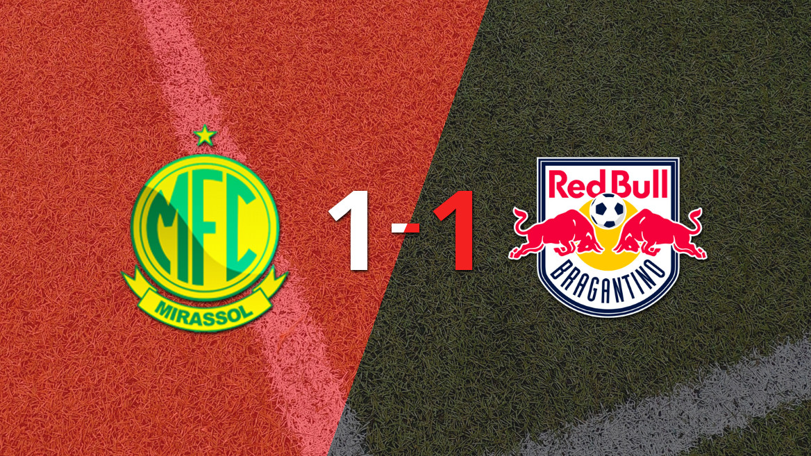 Mirassol y RB Bragantino empatan en un intenso duelo