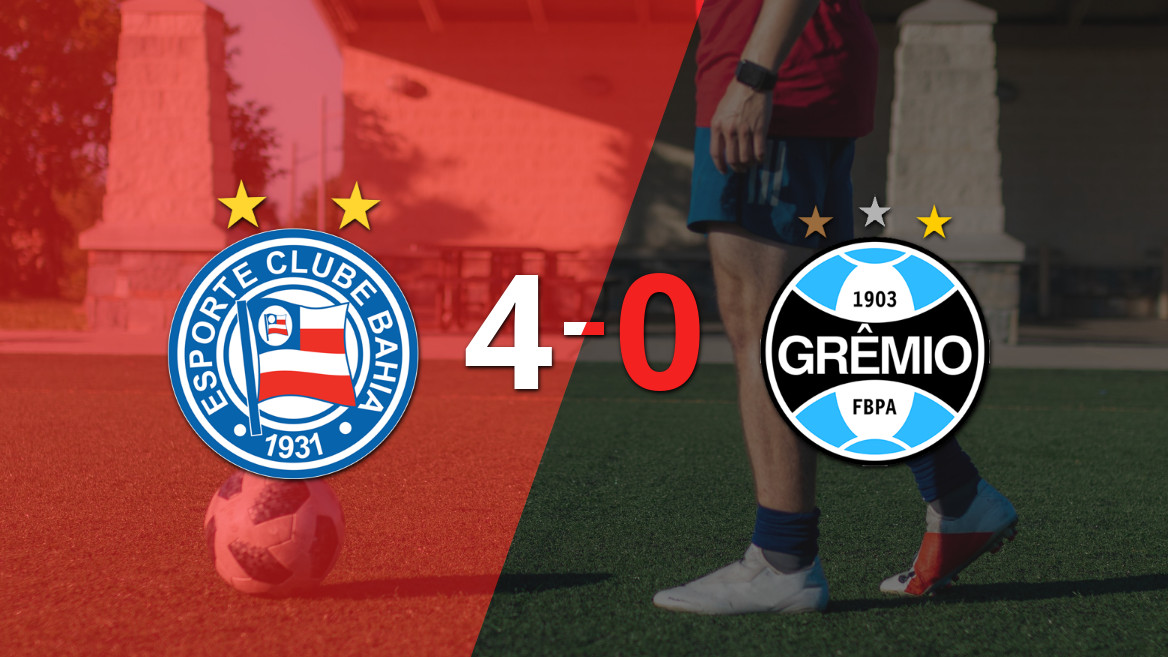 Bahia Triumphs with a Dominant 4-0 Victory Over Grêmio