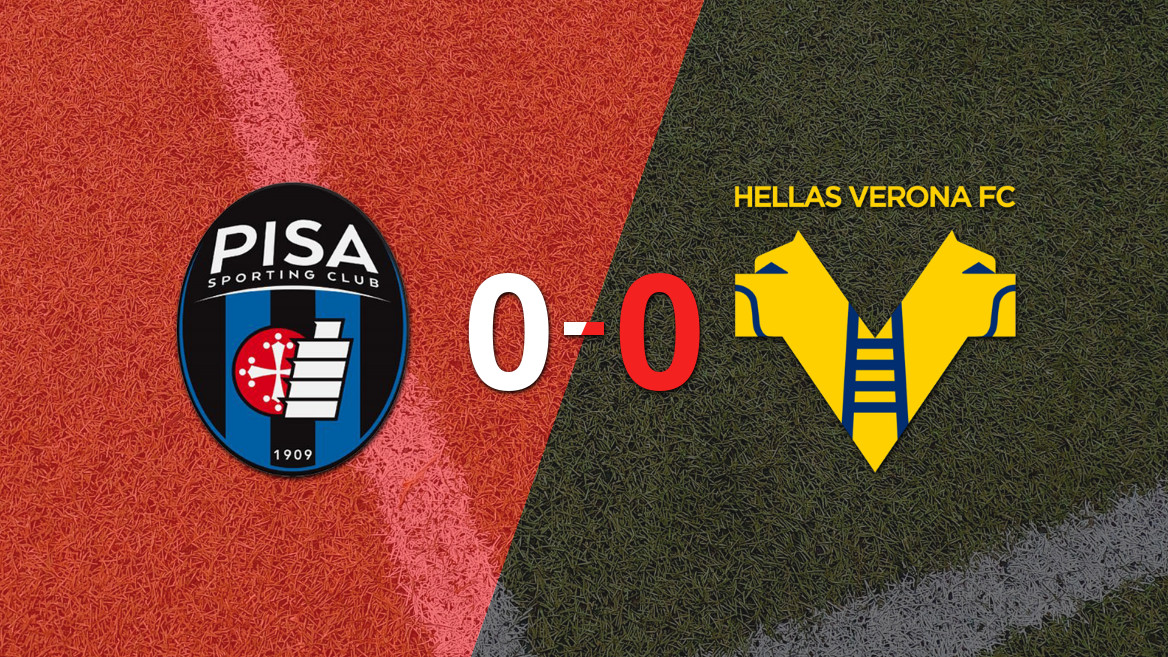 Pisa y Hellas Verona se reparten puntos tras un empate sin goles