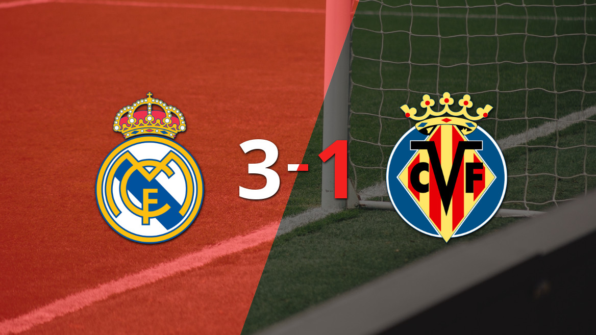 Real Madrid se impone 3-1 al Villarreal con un destacado Vinicius Júnior