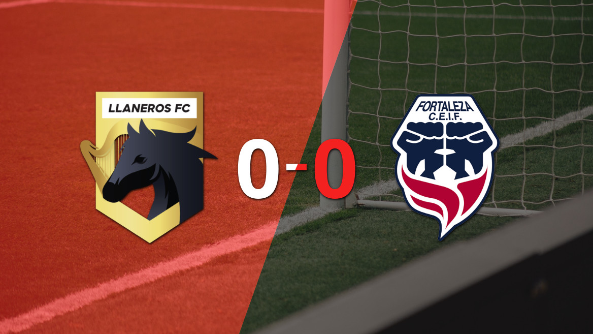 Un empate sin goles entre Llaneros FC y Fortaleza FC