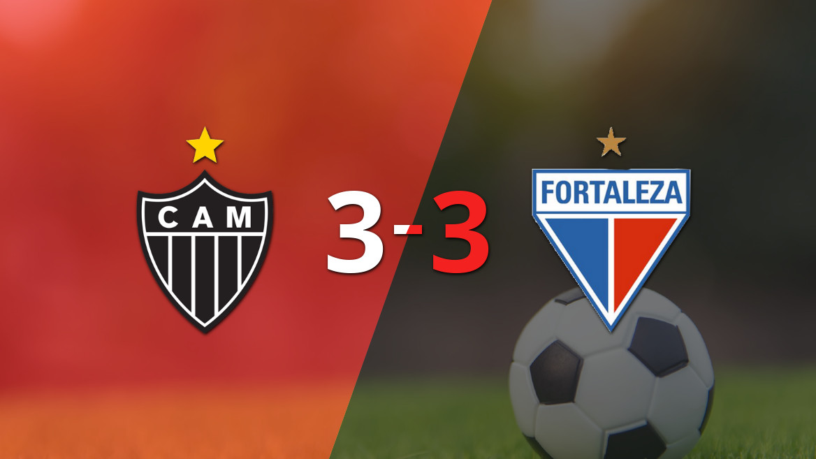 Deyverson brilha com hat-trick e Fortaleza empata com Atlético Mineiro