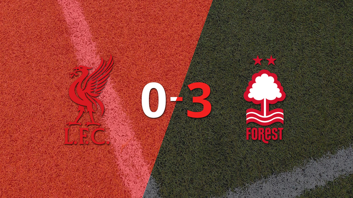 Nottingham Forest arrasa a Liverpool con un contundente 3 a 0