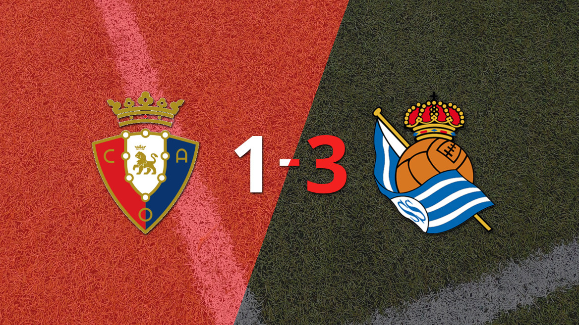 Real Sociedad superó a Osasuna con un contundente 3-1