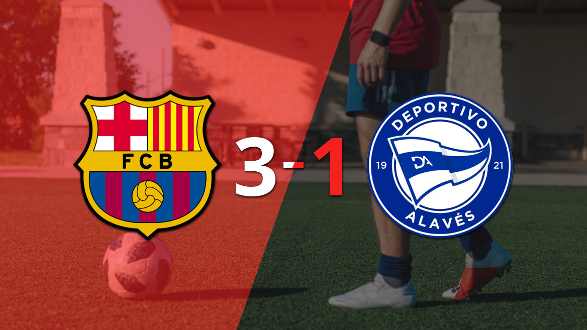 Barcelona turns the tide to defeat Alavés 3-1