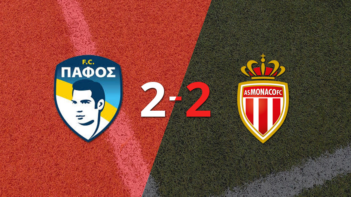 Con un emocionante empate, Mónaco y Pafos se reparten puntos en la Champions