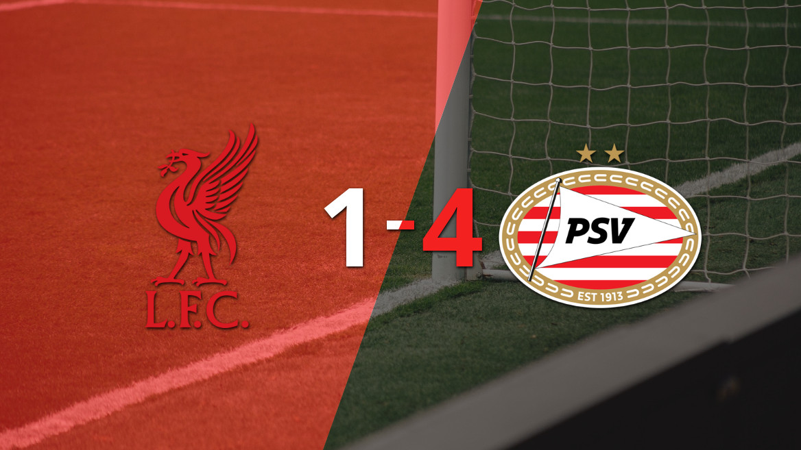 PSV se impone 4-1 a Liverpool en un choque de Champions gracias a Driouech
