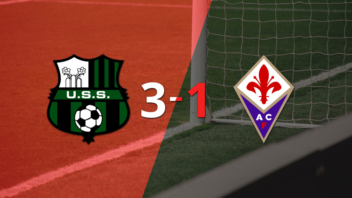 Sassuolo se lleva la victoria ante Fiorentina tras una remontada impresionante