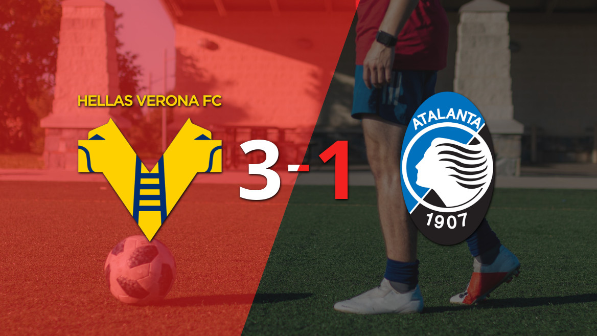 Hellas Verona dominó a Atalanta y logró un contundente 3 a 1