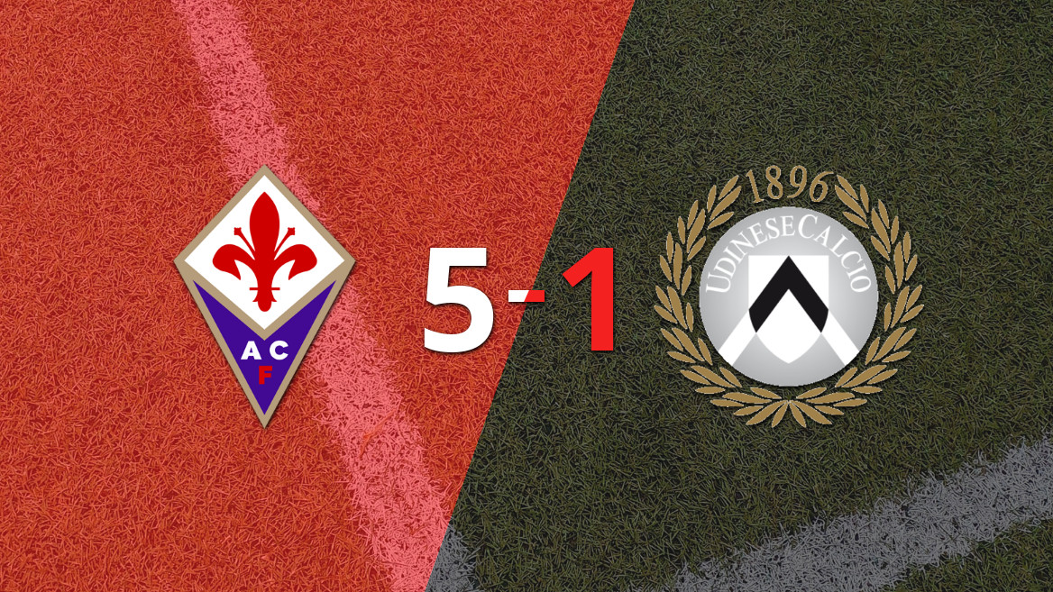 Fiorentina Triumphs 5-1 Over Udinese with Moise Kean Scoring Twice