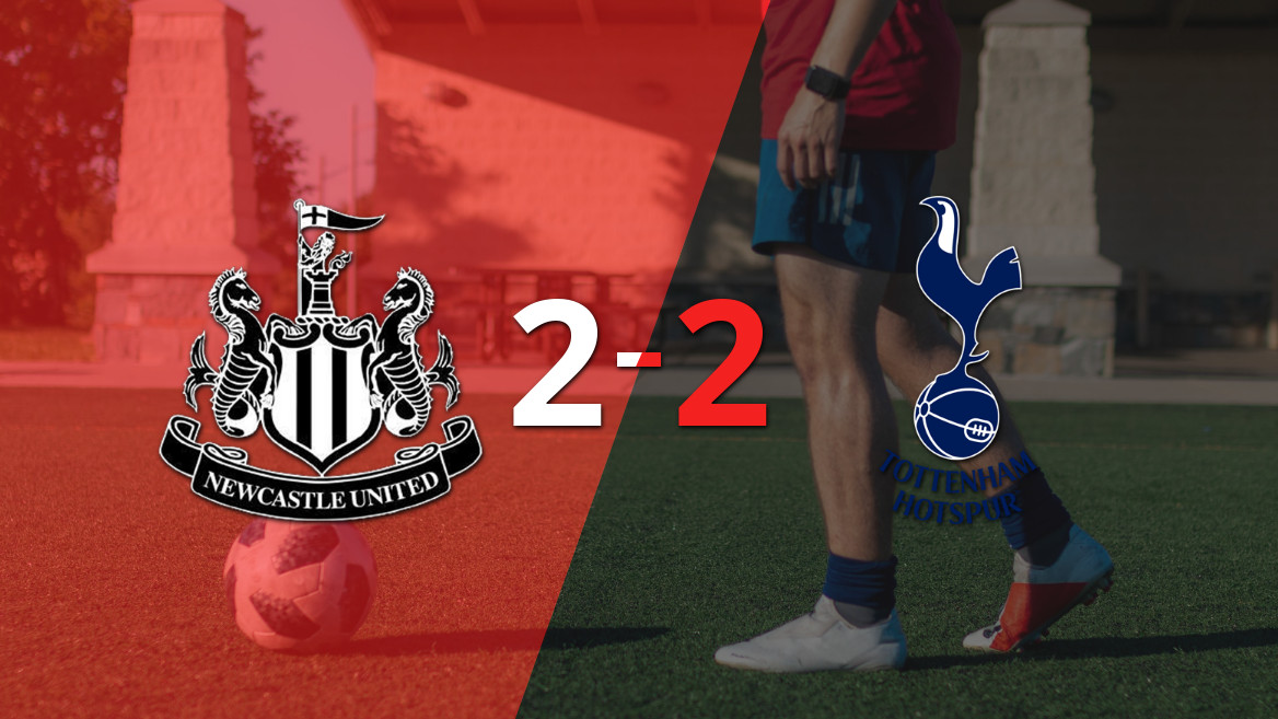 Cristian Romero brilla con dos goles en el empate entre Tottenham y Newcastle United