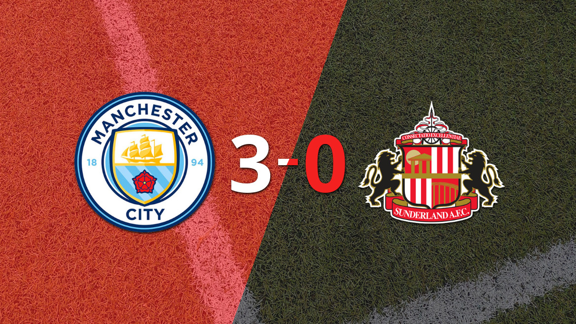 Manchester City Dominates Sunderland with a Solid 3-0 Victory